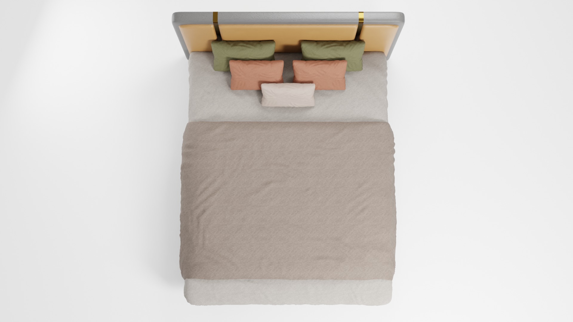 High quality bed with stylish design 3D model_5