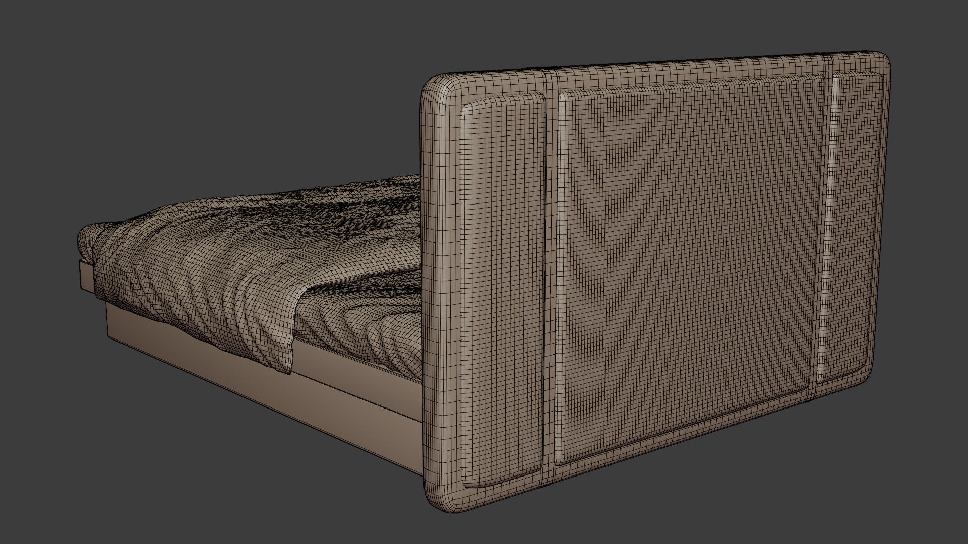 High quality bed with stylish design 3D model_7