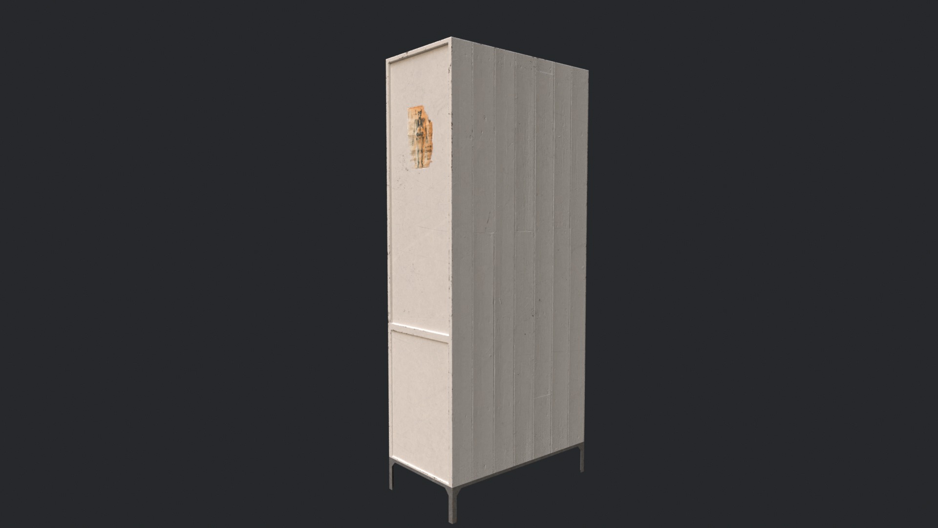 3D Old Medicine Cabinet with Containers Game Asset Low-poly 3D model_4