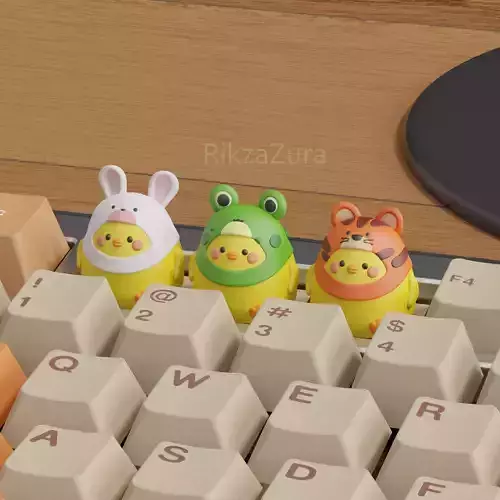 CUTE CHICKS KEYCAPS - MECHANICAL KEYBOARD