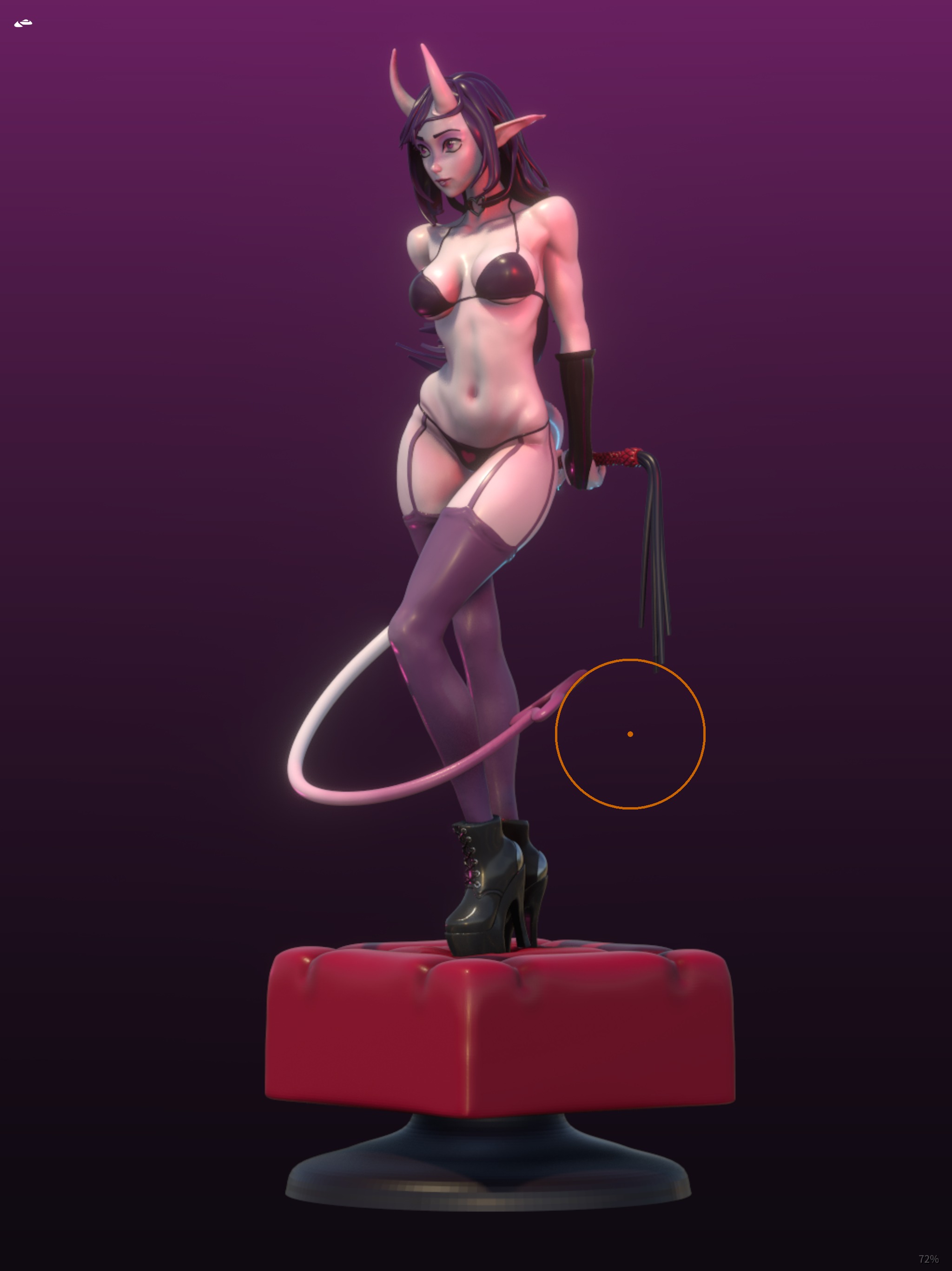 Playful succubus 3D print model_4
