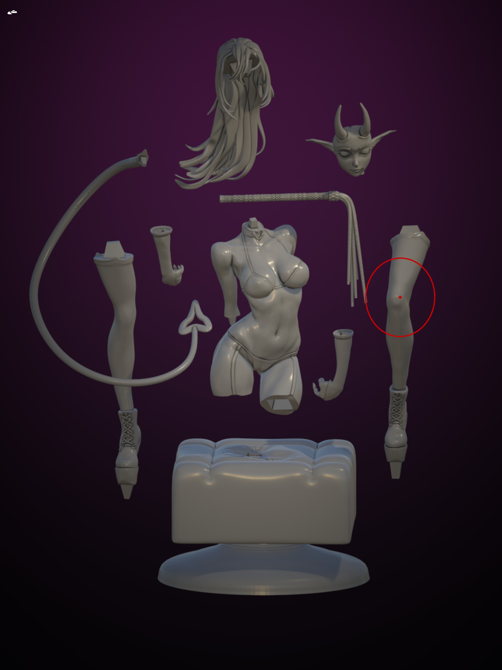 Playful succubus 3D print model_11