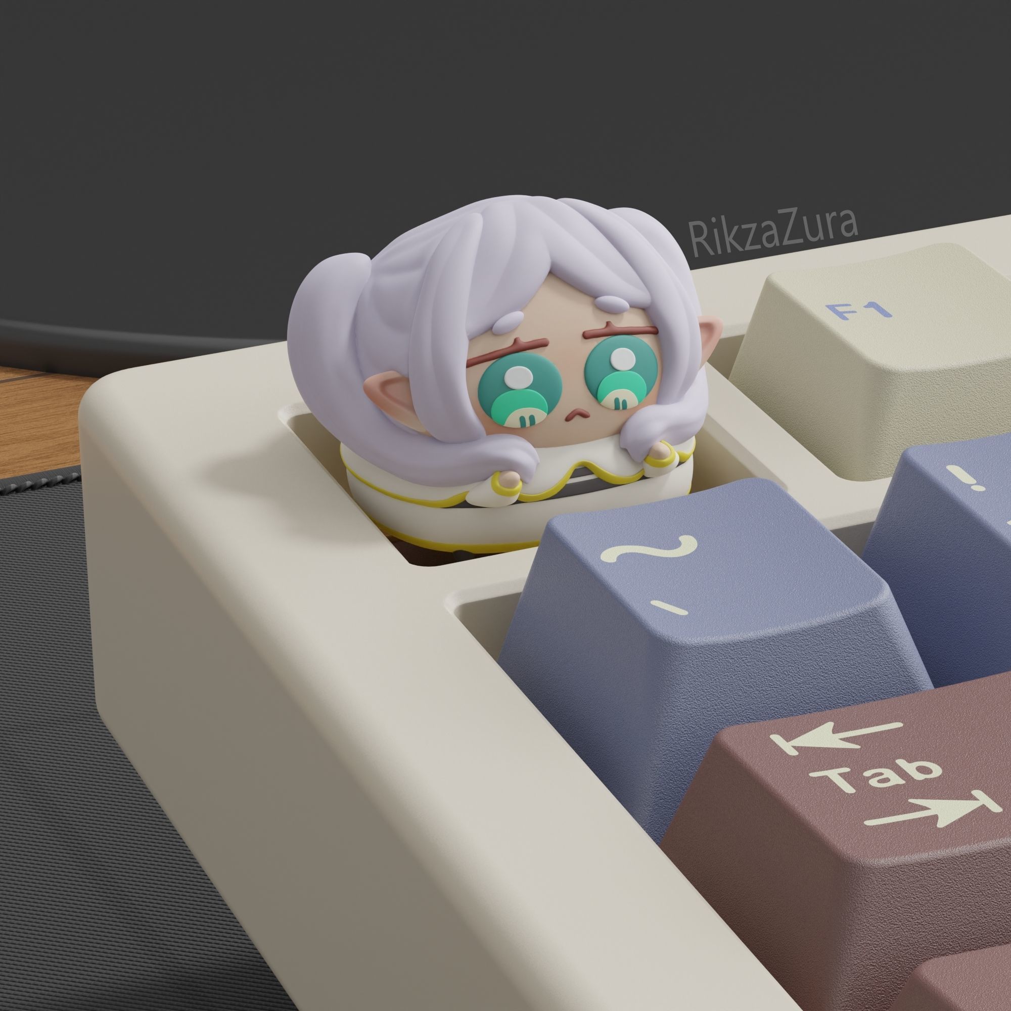 CUTE FRIEREN ANIME KEYCAPS - MECHANICAL KEYBOARD 3D print model_5