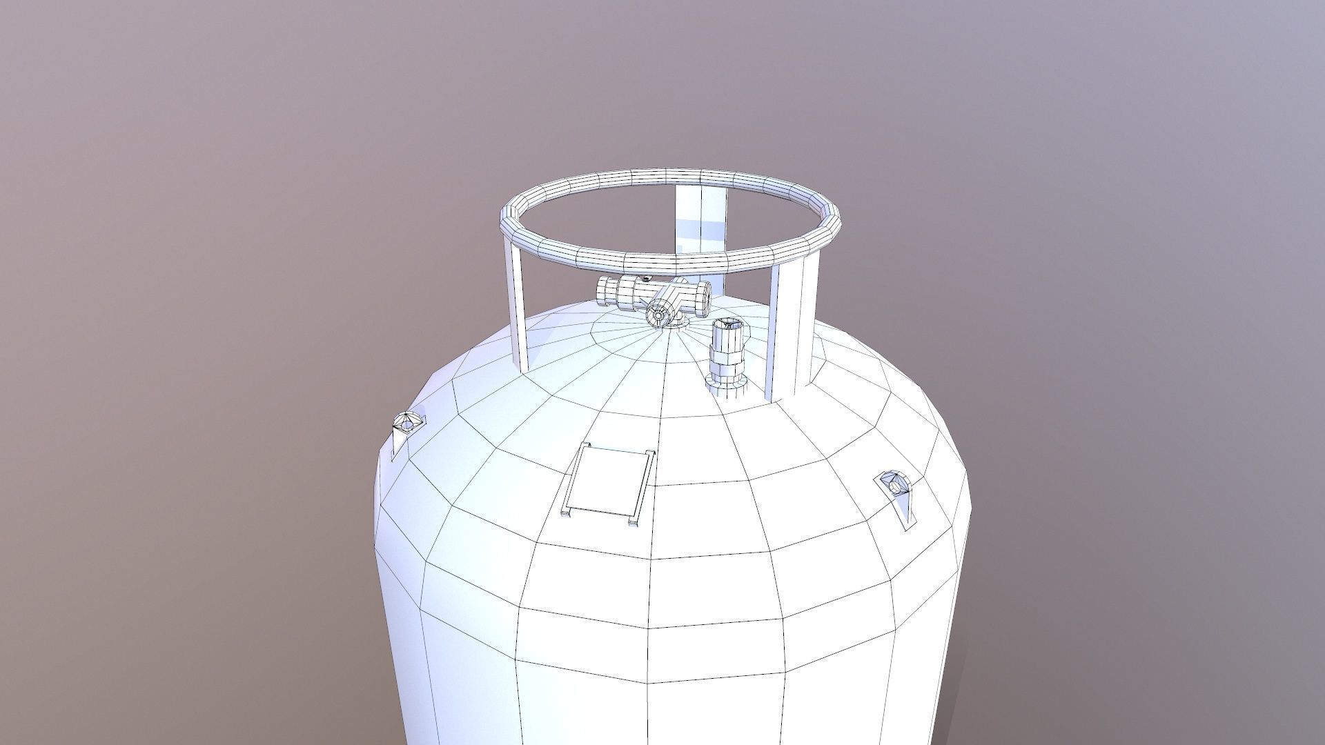 LPG Liquid Tank Low-poly 3D model_9