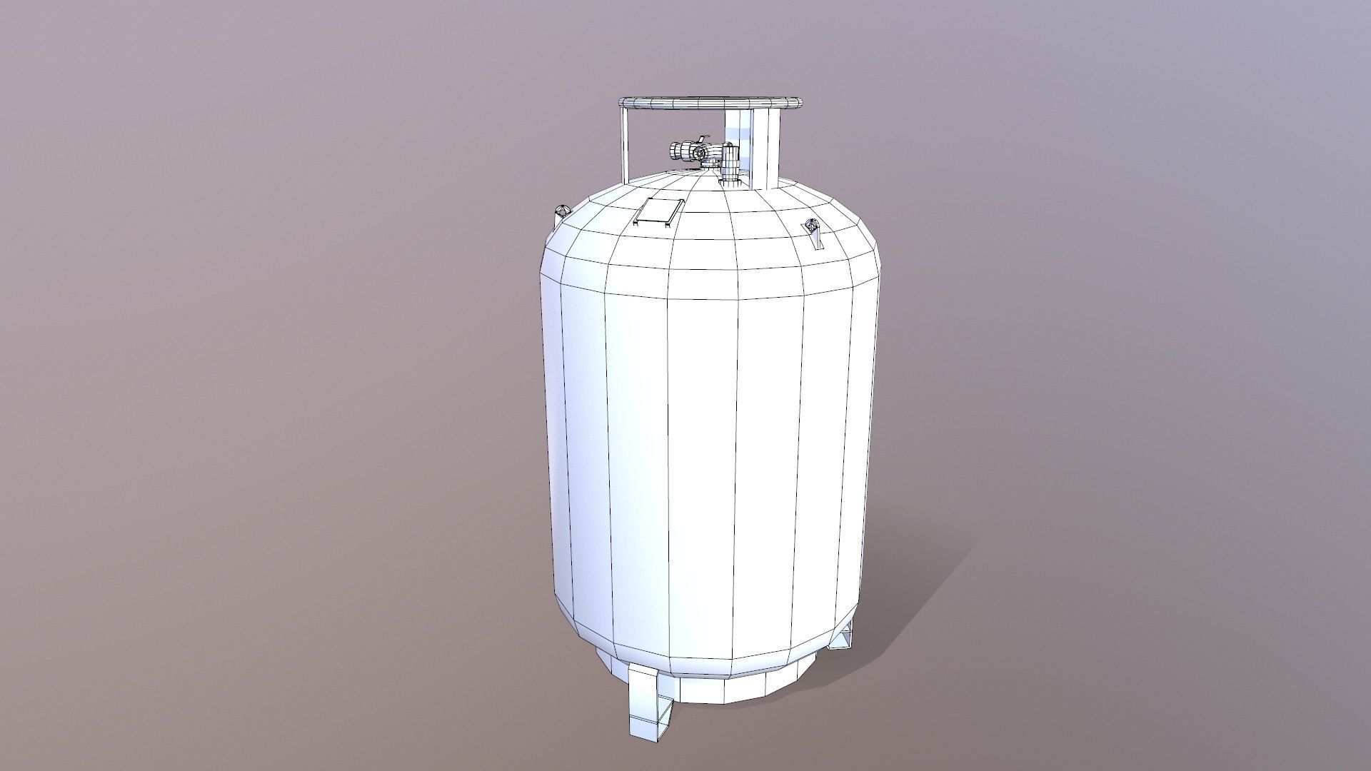 LPG Liquid Tank Low-poly 3D model_7