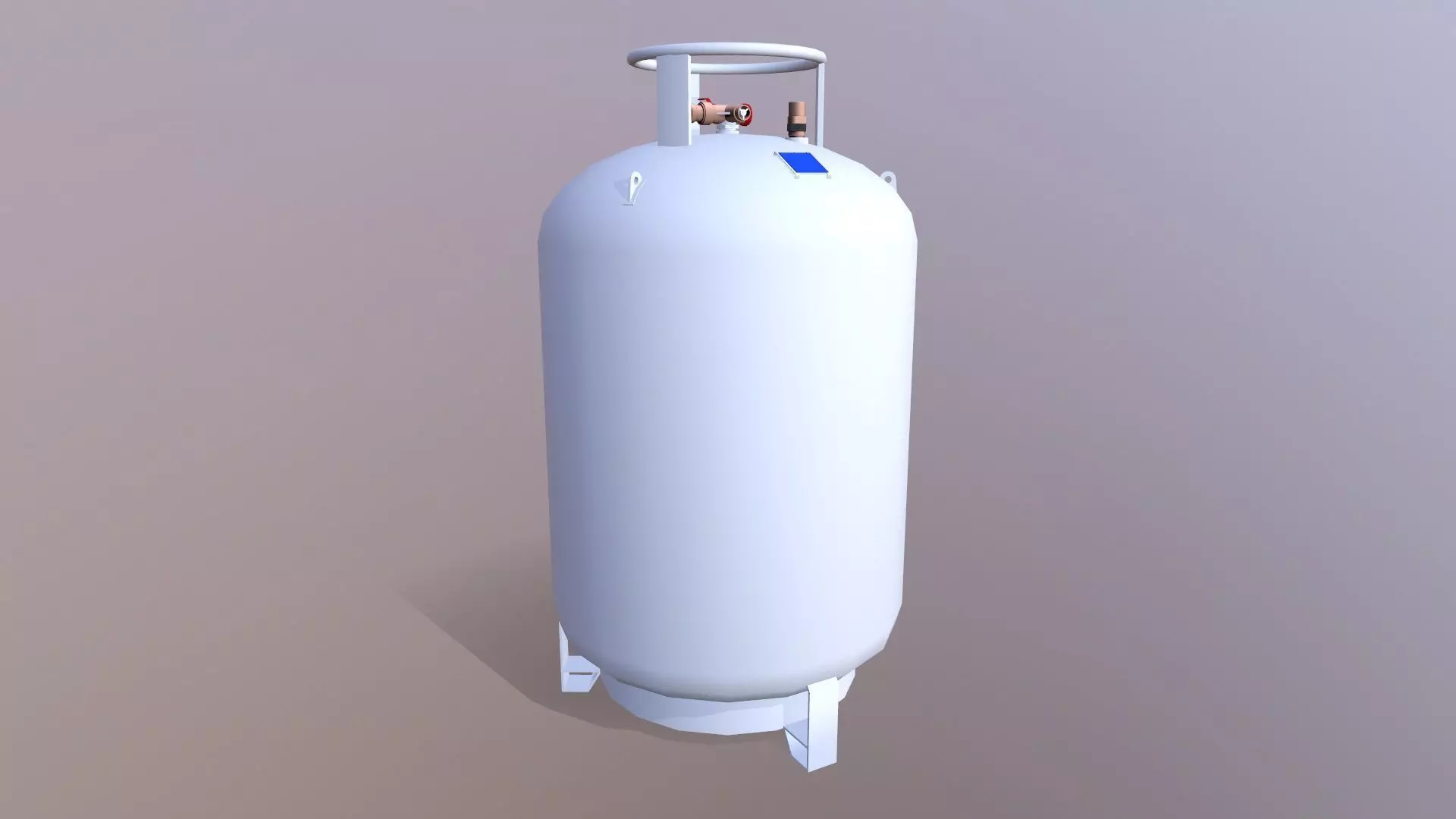 LPG Liquid Tank Low-poly 3D model_0