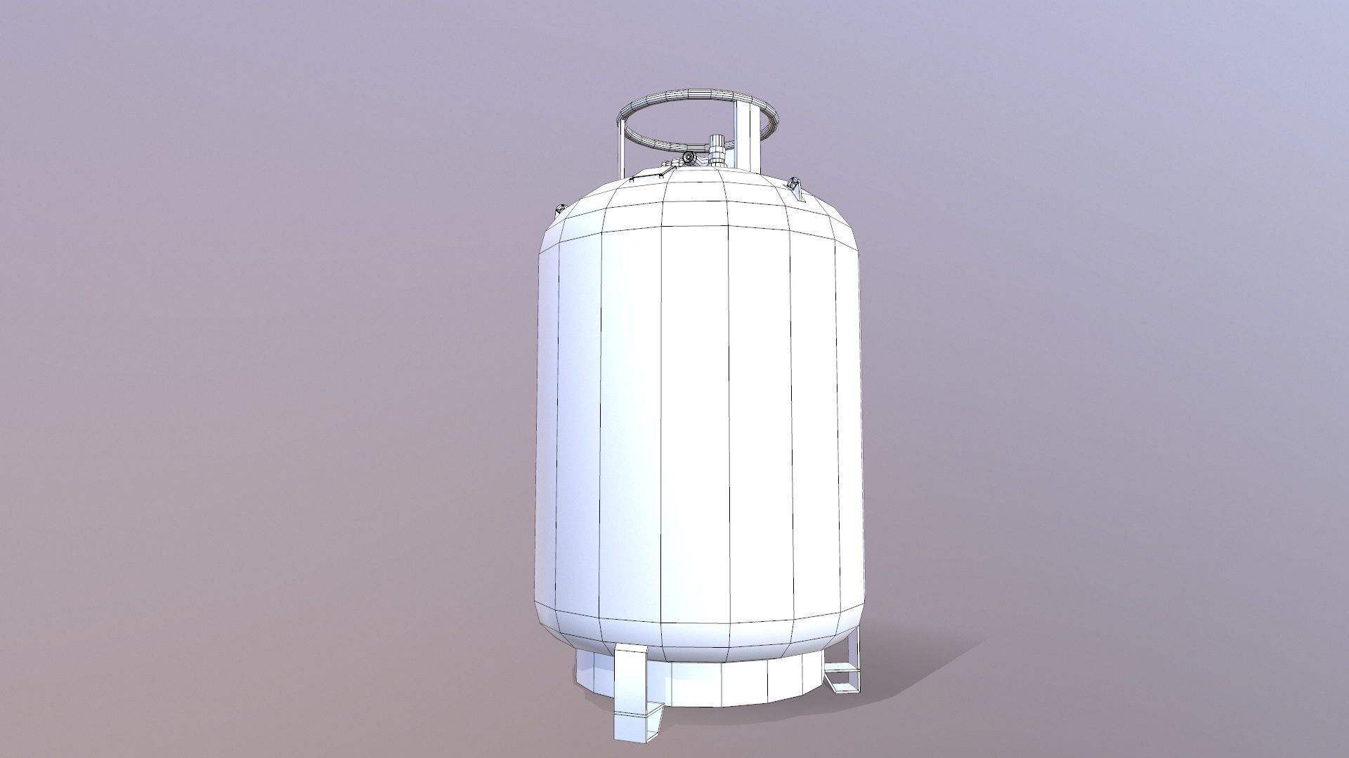 LPG Liquid Tank Low-poly 3D model_8