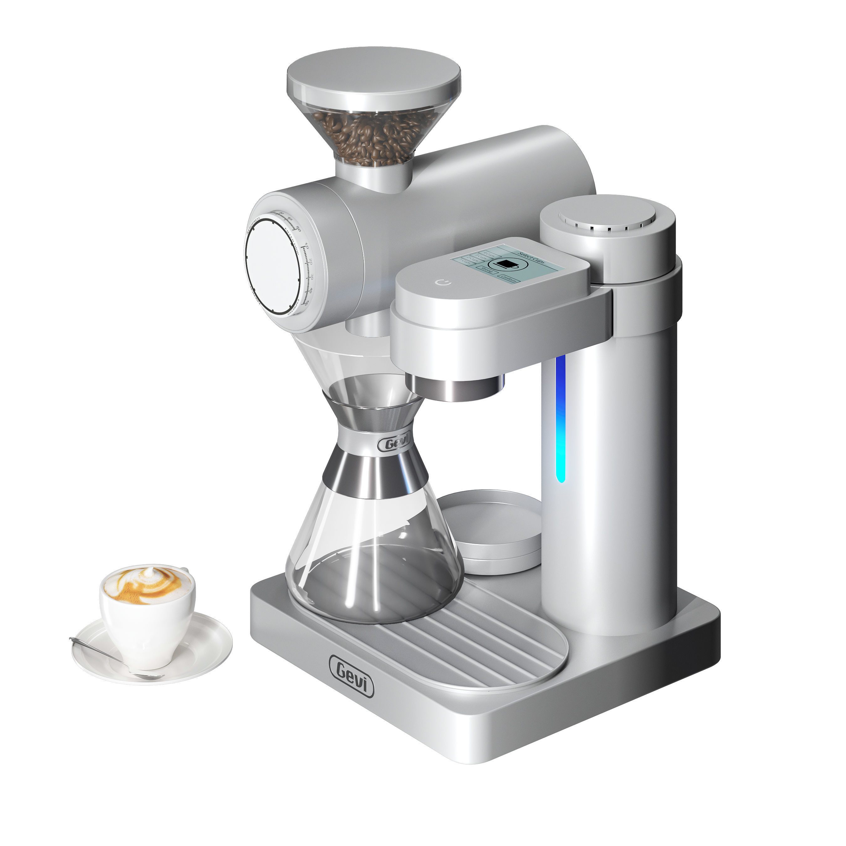 Gevi Smart Pour-over Coffee Machine 2 color versions 3D model_3