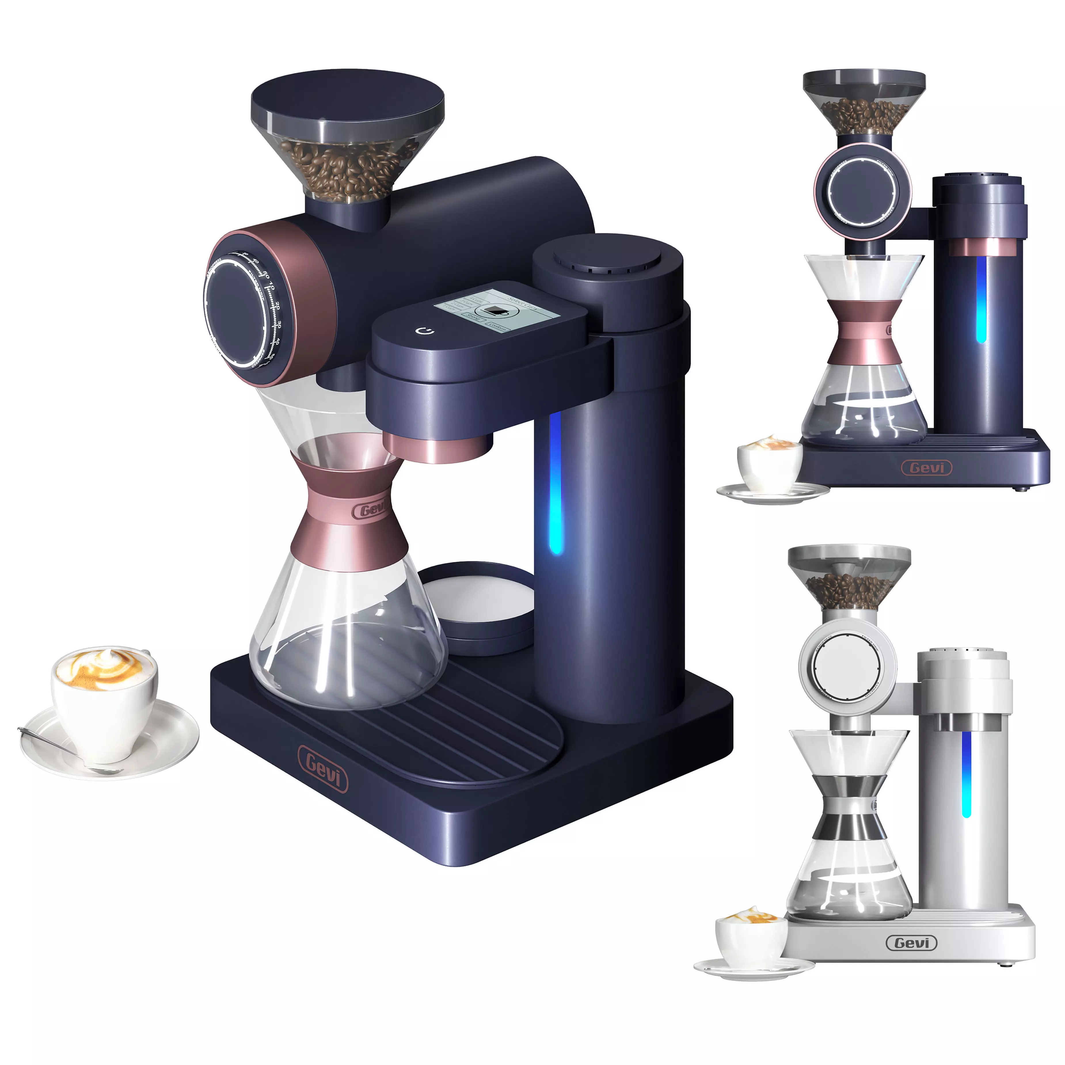 Gevi Smart Pour-over Coffee Machine 2 color versions 3D model_0