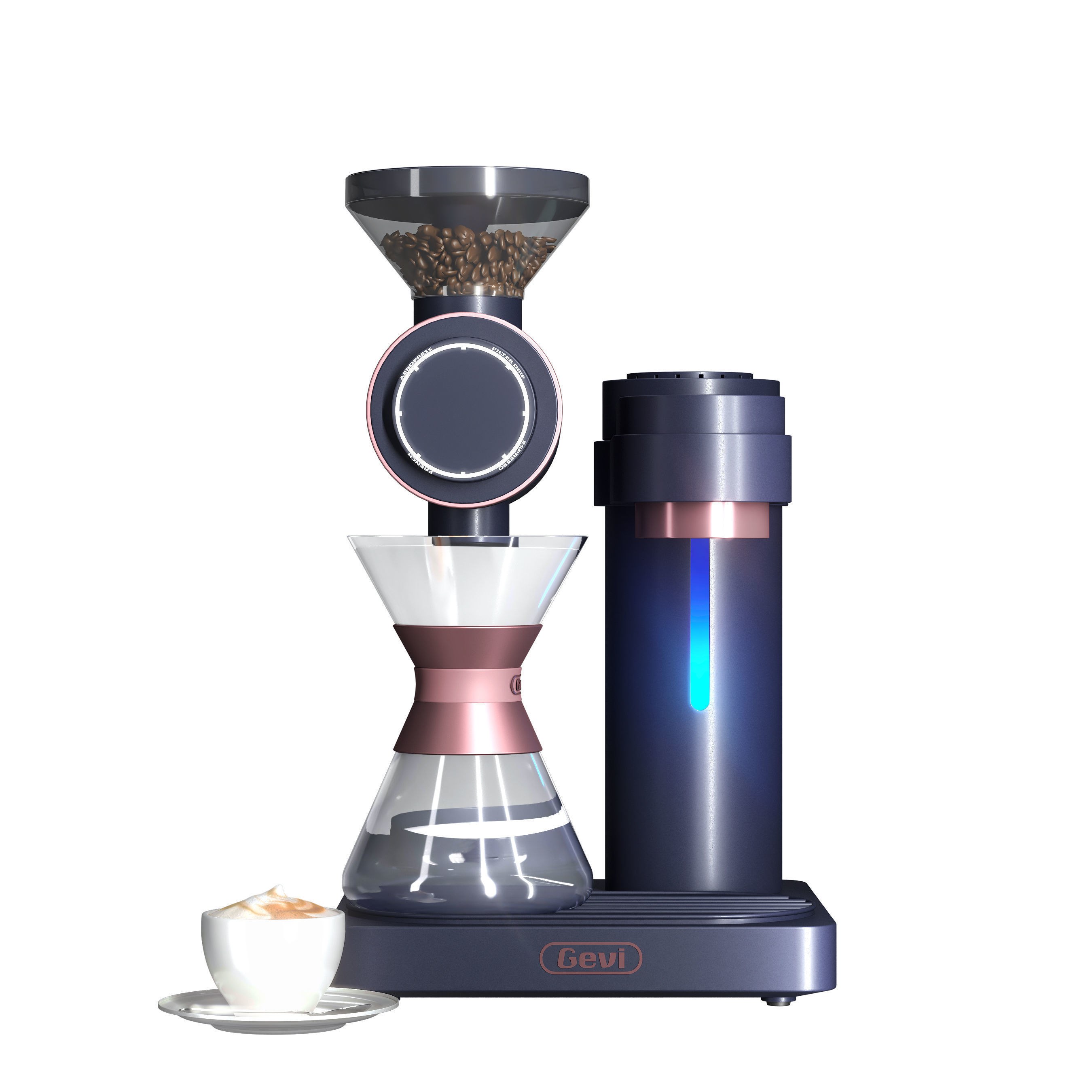 Gevi Smart Pour-over Coffee Machine 2 color versions 3D model_2