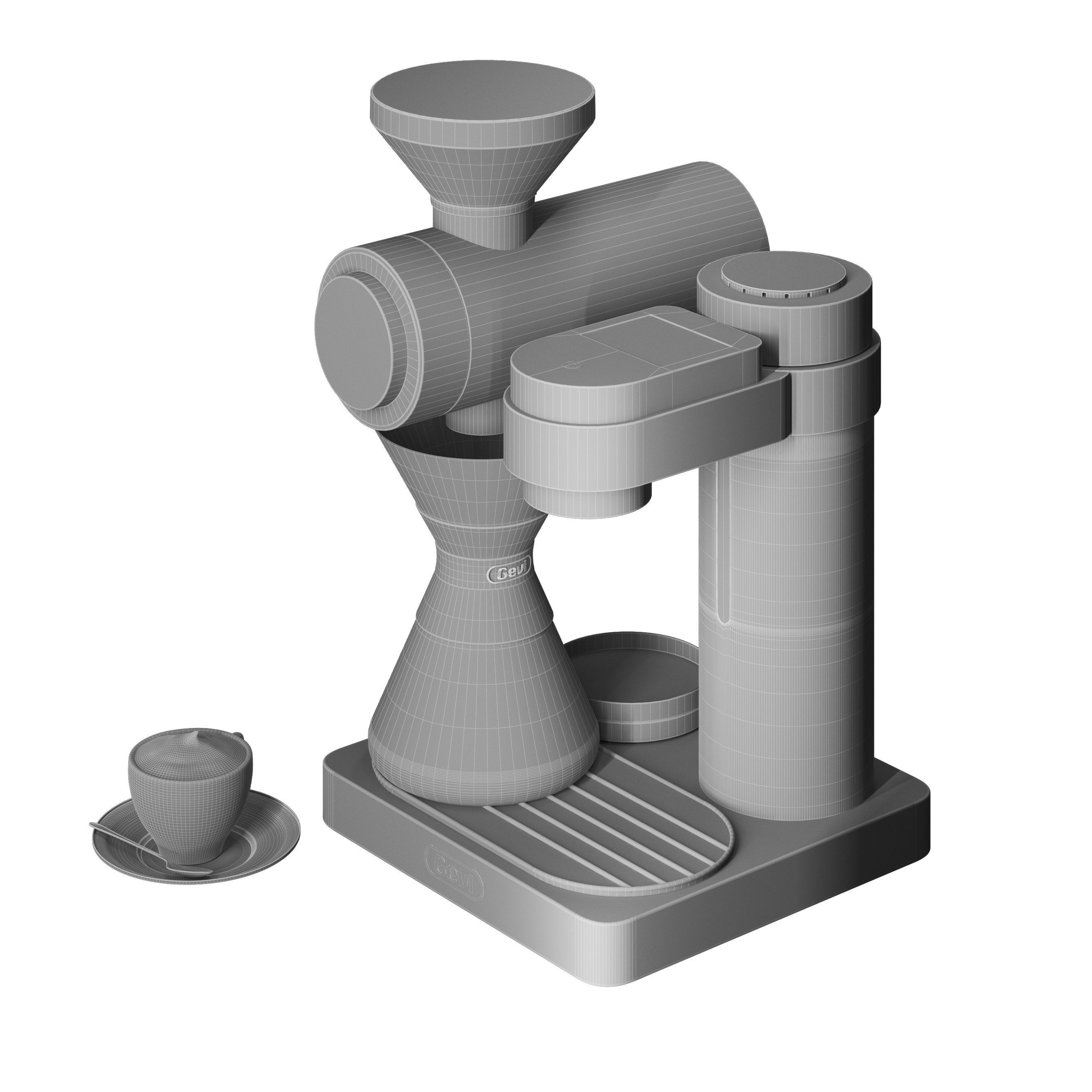 Gevi Smart Pour-over Coffee Machine 2 color versions 3D model_5