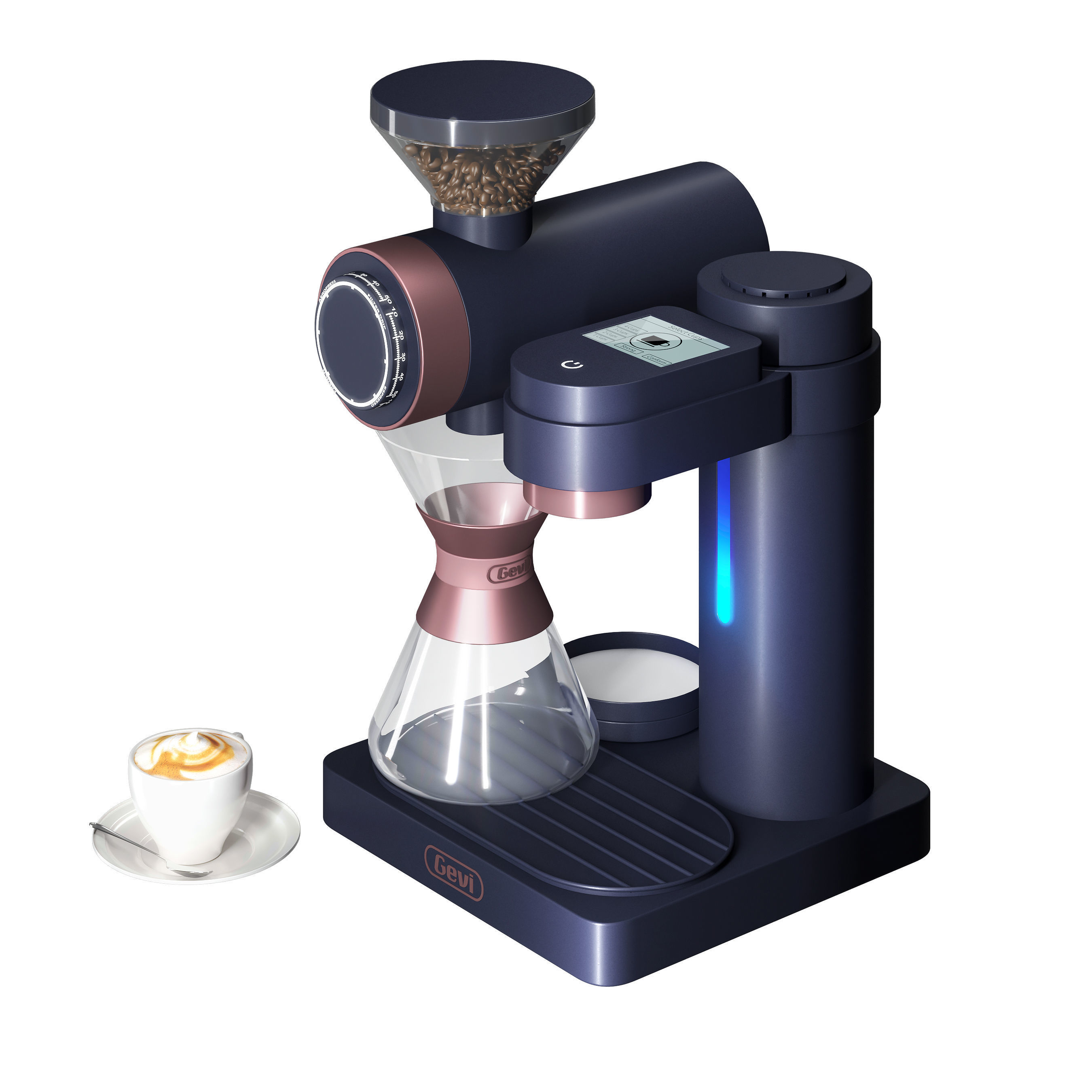 Gevi Smart Pour-over Coffee Machine 2 color versions 3D model_1