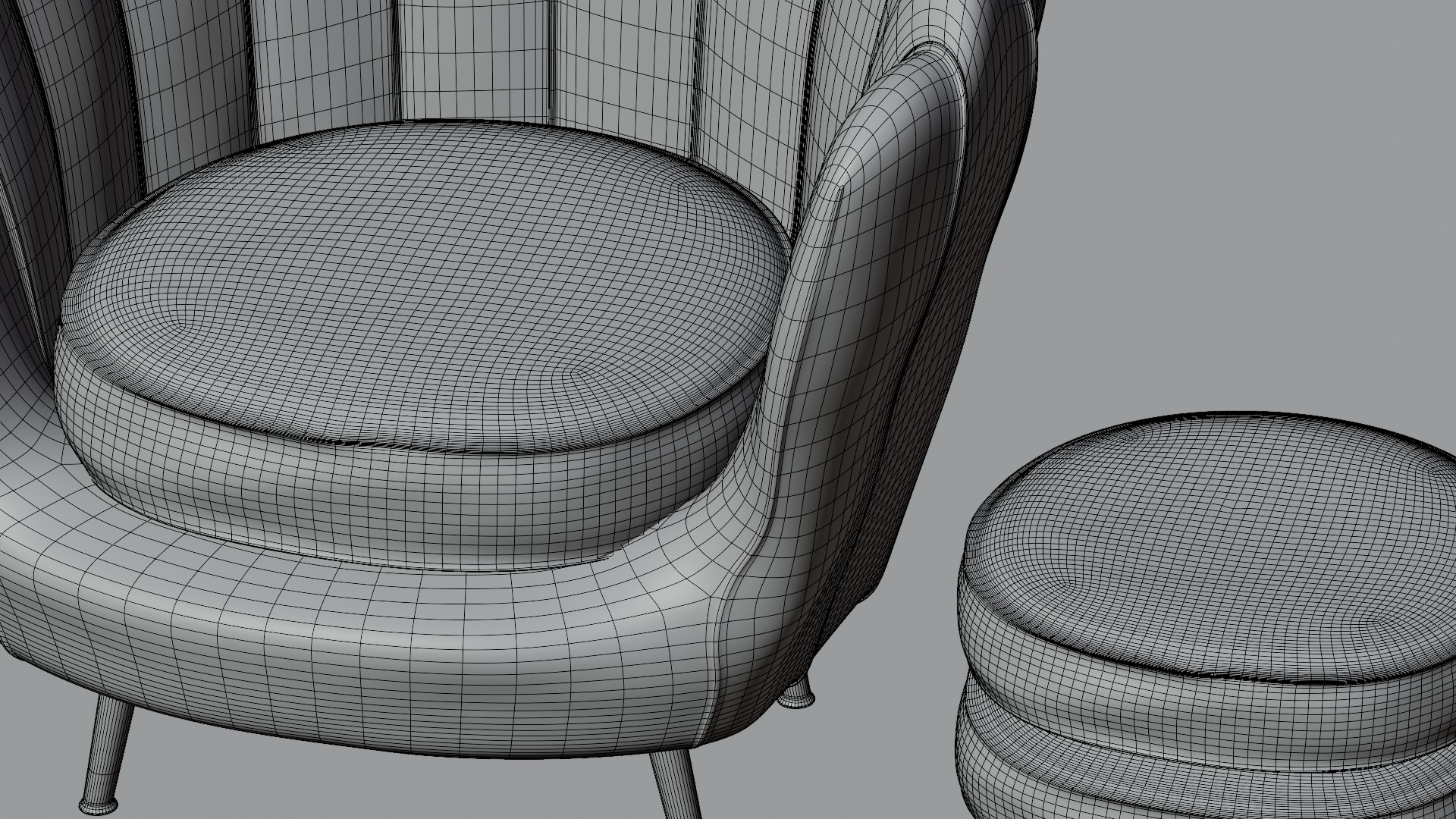 Sofa and Ottoman 3D model_8