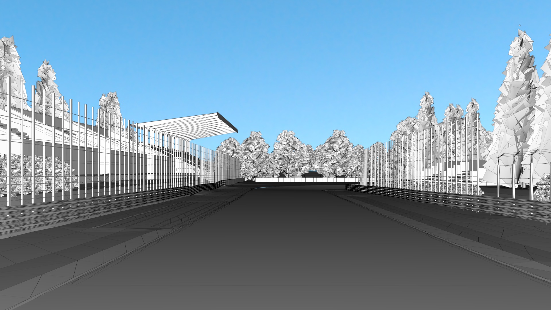 F1 Italy Track Low-poly 3D model_22