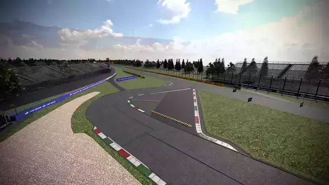 F1 Italy Track Low-poly 3D model