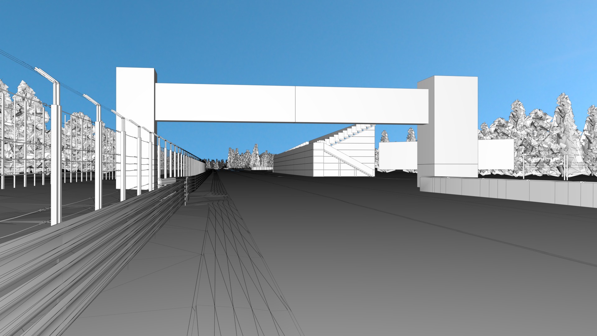 F1 Italy Track Low-poly 3D model_9