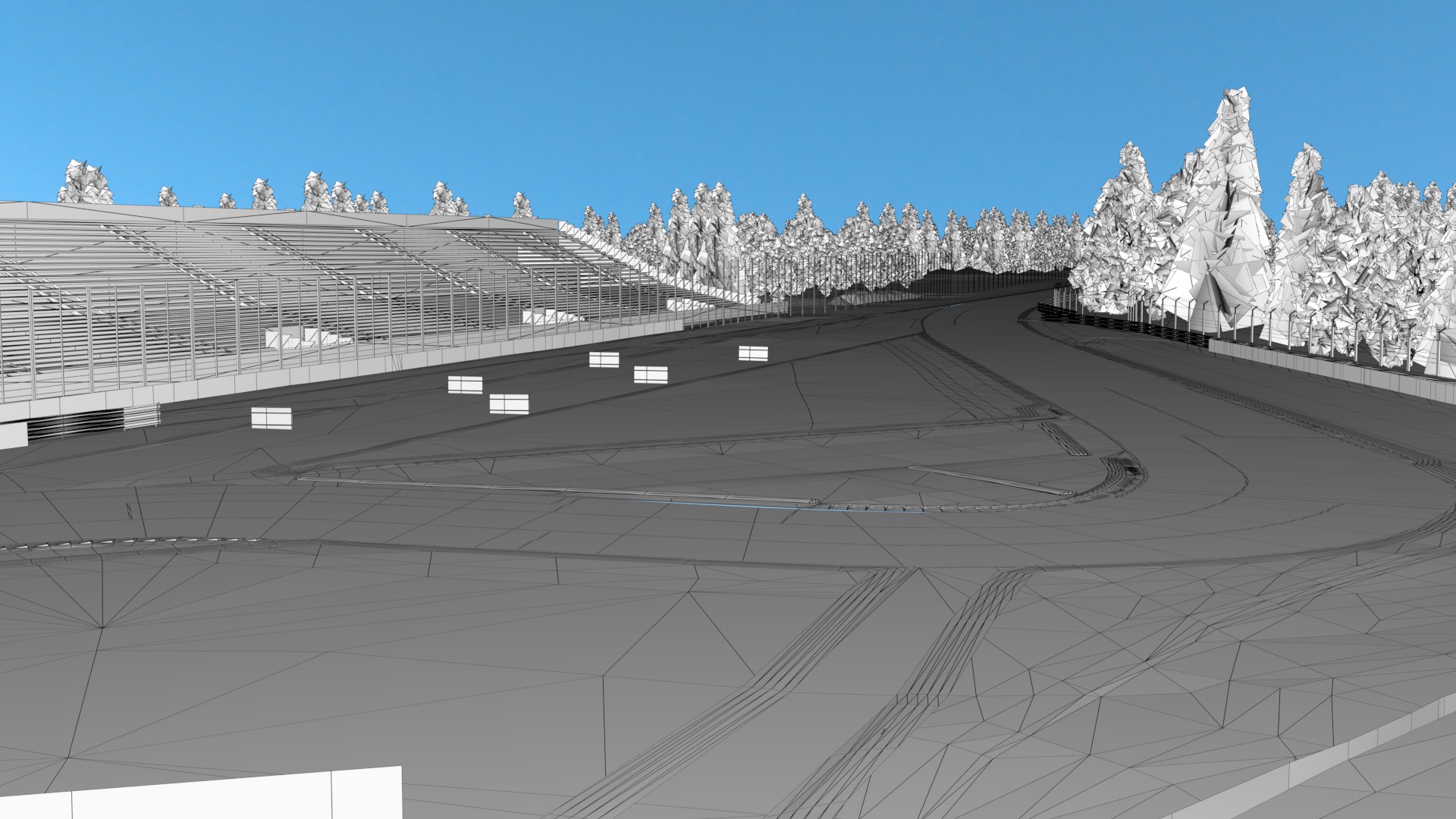 F1 Italy Track Low-poly 3D model_7