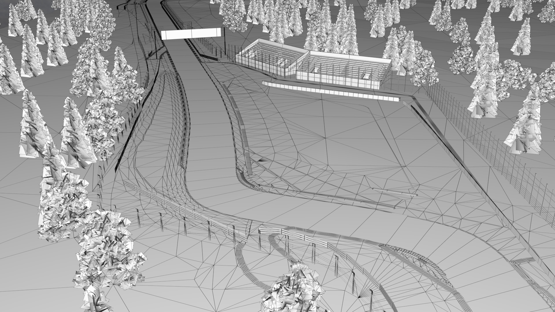 F1 Italy Track Low-poly 3D model_11