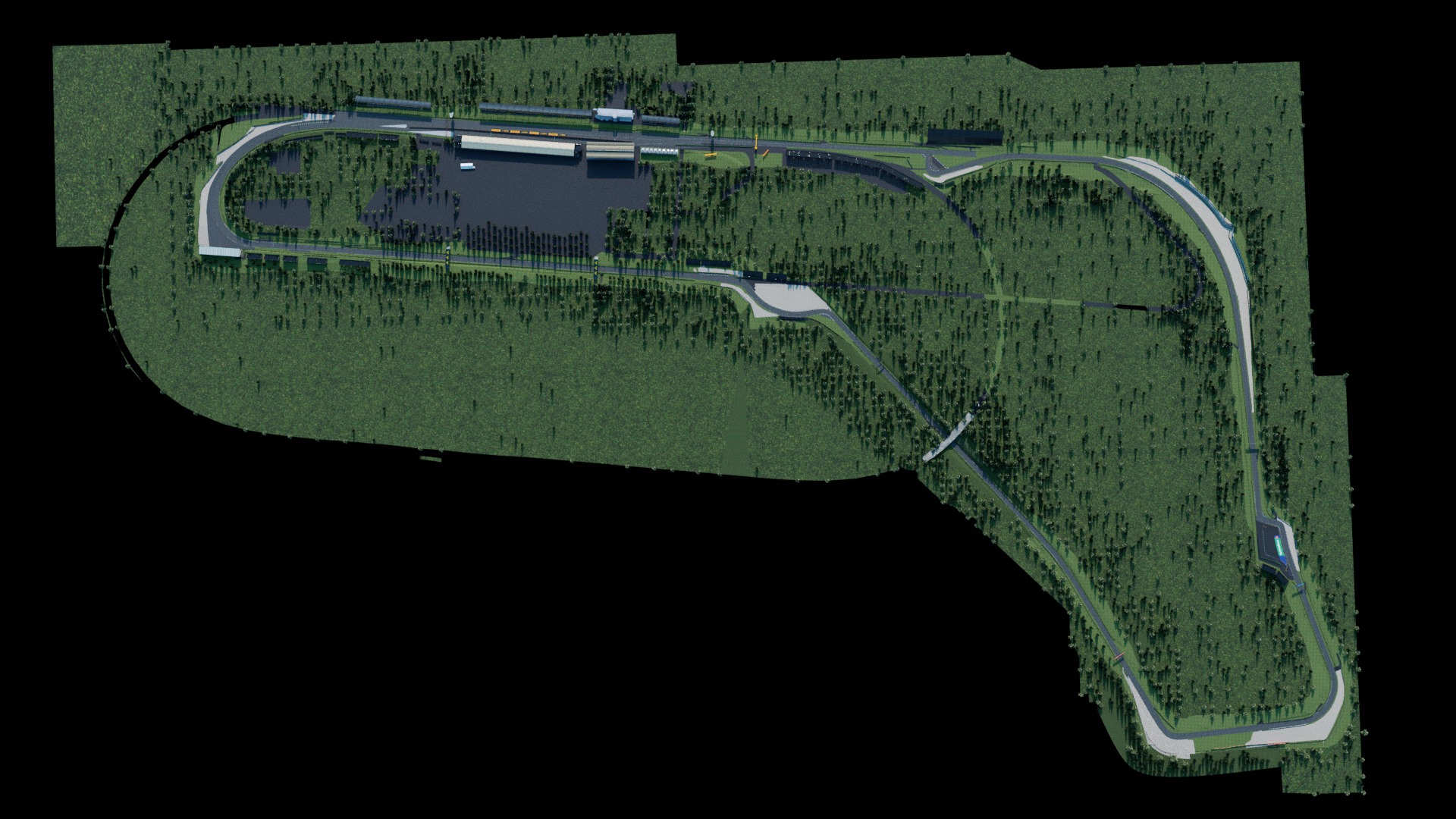 F1 Italy Track Low-poly 3D model_20