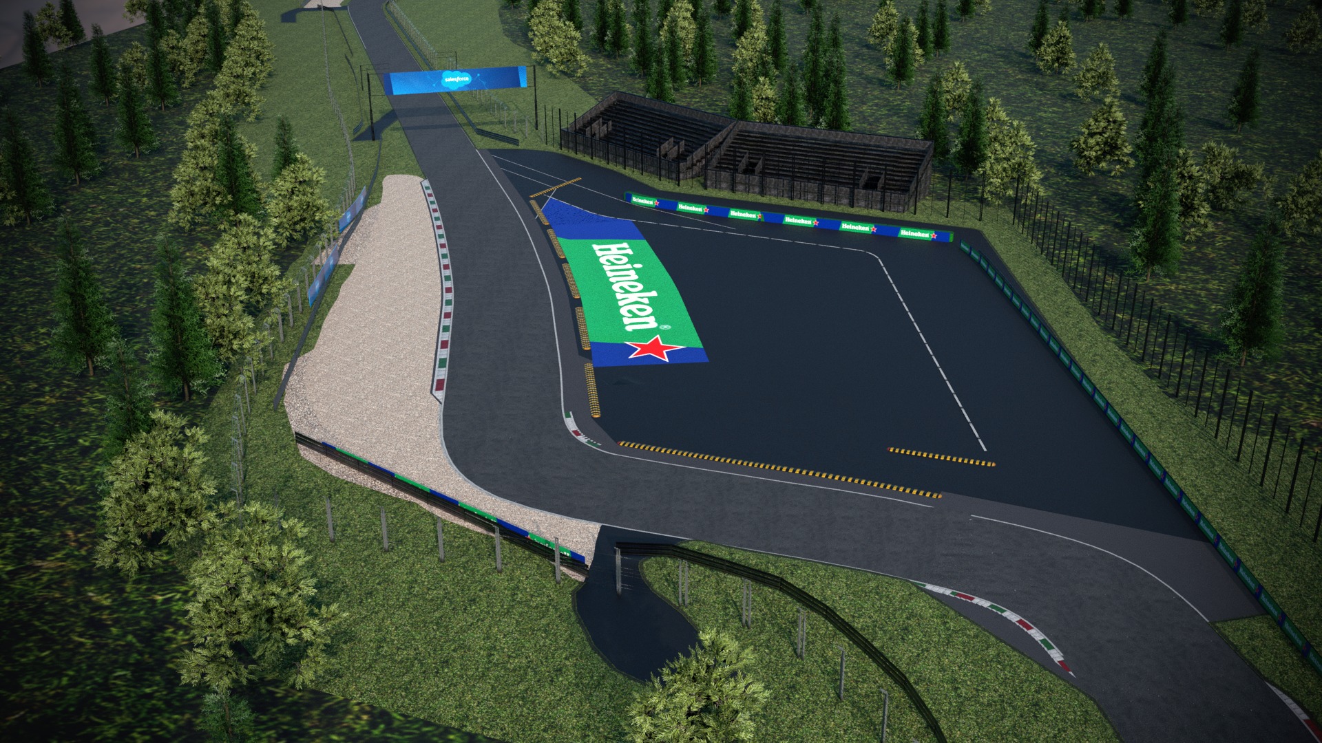 F1 Italy Track Low-poly 3D model_10