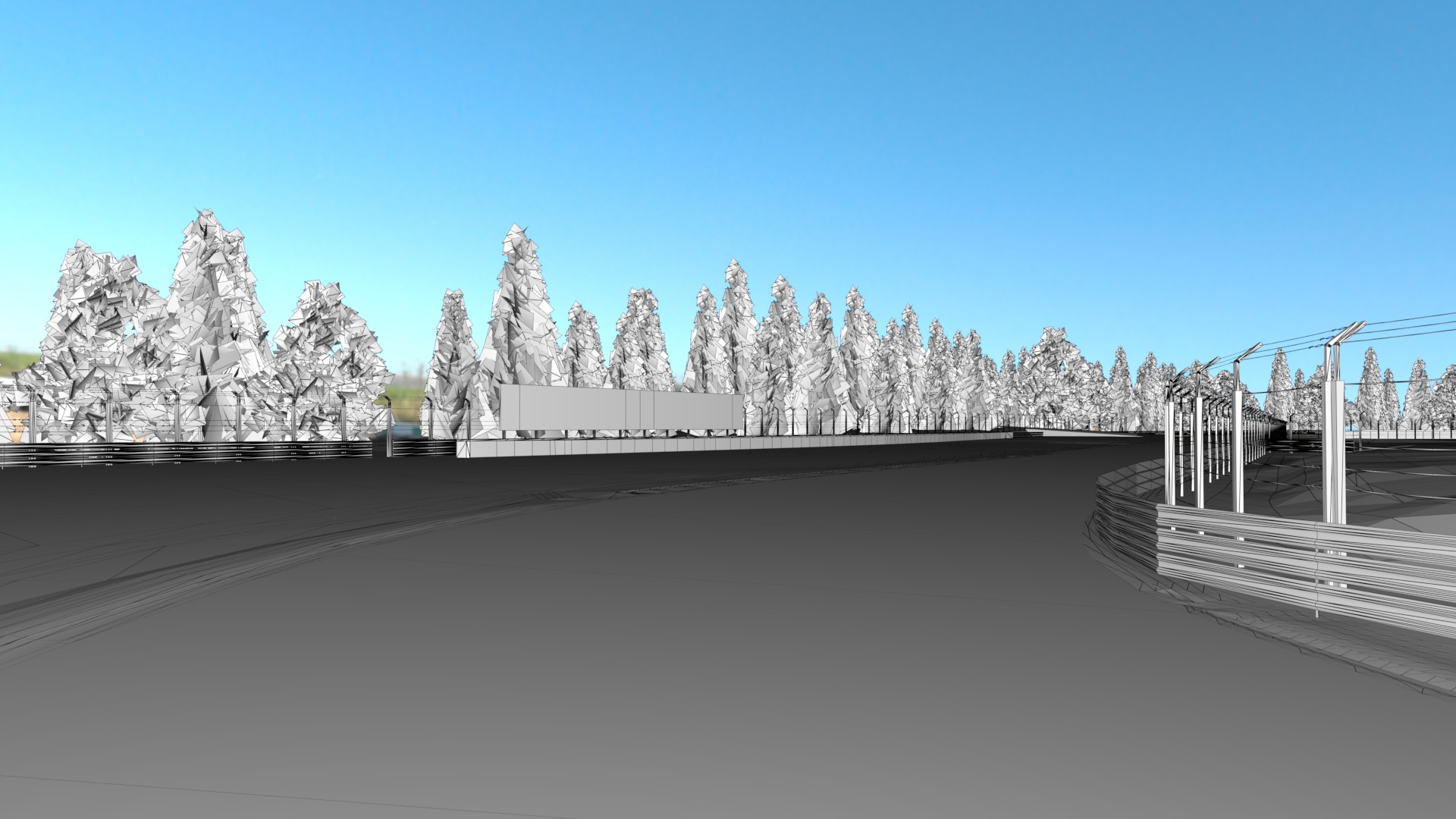 F1 Italy Track Low-poly 3D model_17