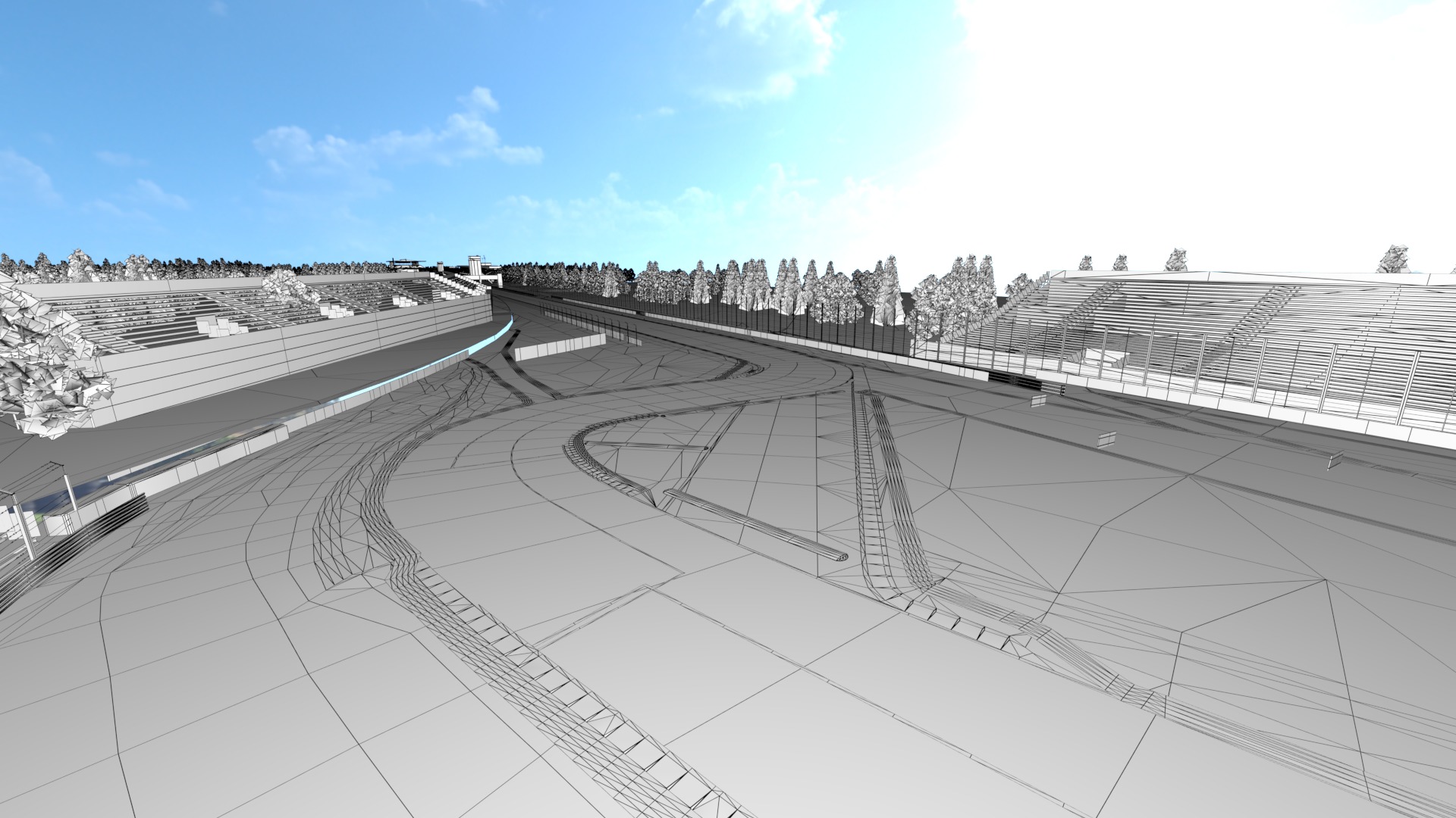 F1 Italy Track Low-poly 3D model_1