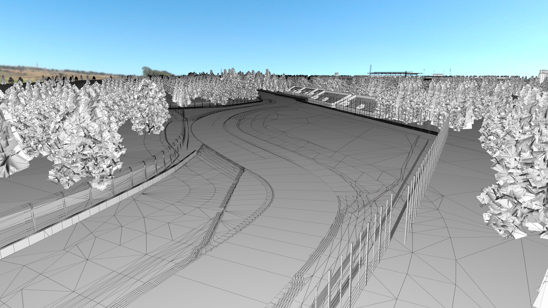 F1 Italy Track Low-poly 3D model_19