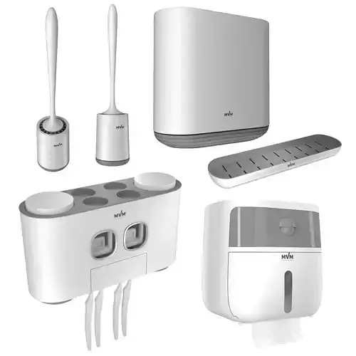 Set of bathroom toilets accessories by Mvm