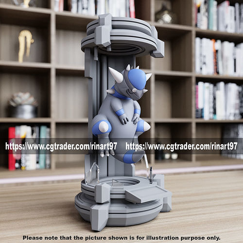 Rampardos in the lab from pokemon 3D print model