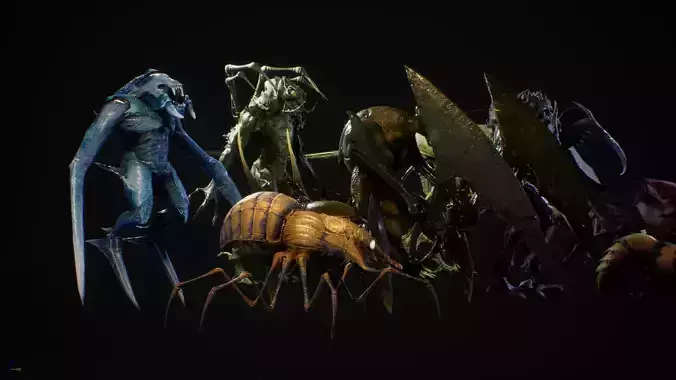 Monster Beetle Super Pack 3D Model Collection