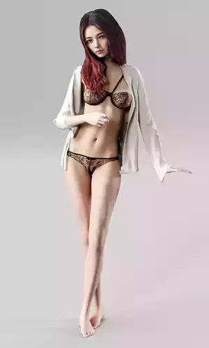3D Scan of a Beautiful Sexy Young Woman