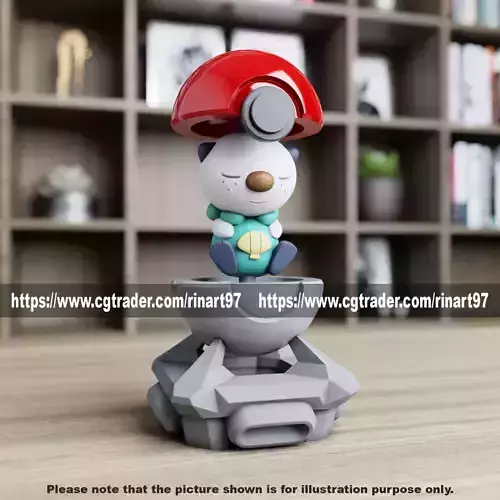 Oshawott in the pokeball from Pokemon