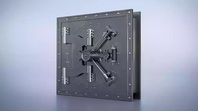 bank vault door Low-poly 3D model