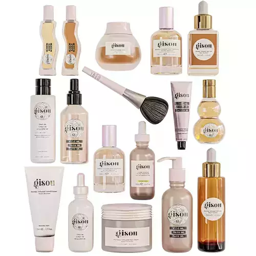 Cosmetic set for beauty salon bathroom or vanity table