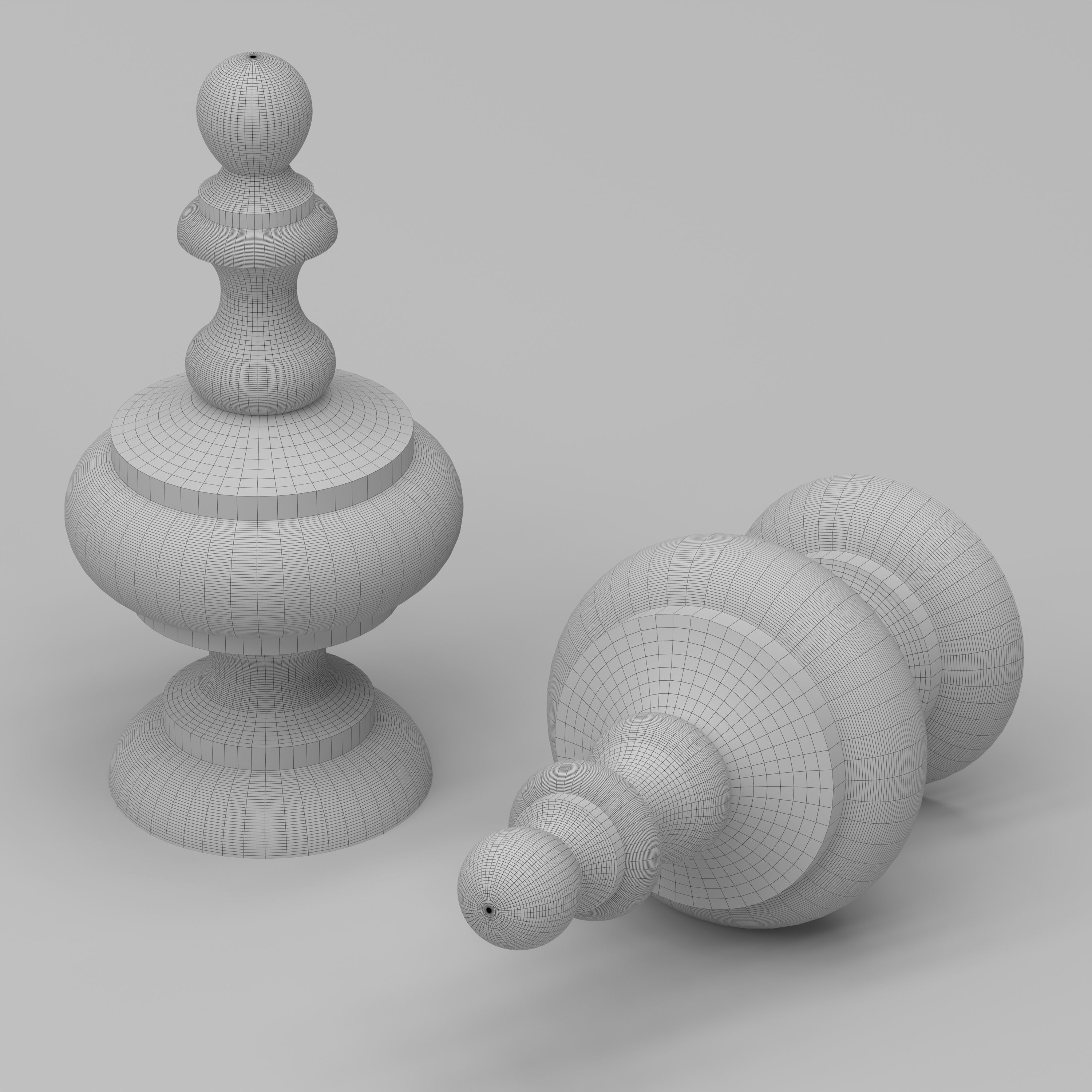 Elegant Finial 3D model_7