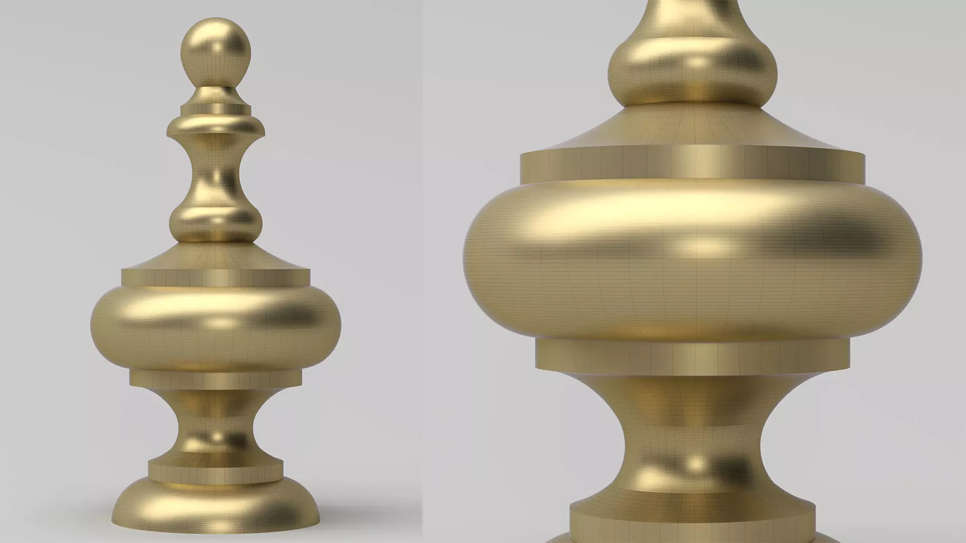 Elegant Finial 3D model_0