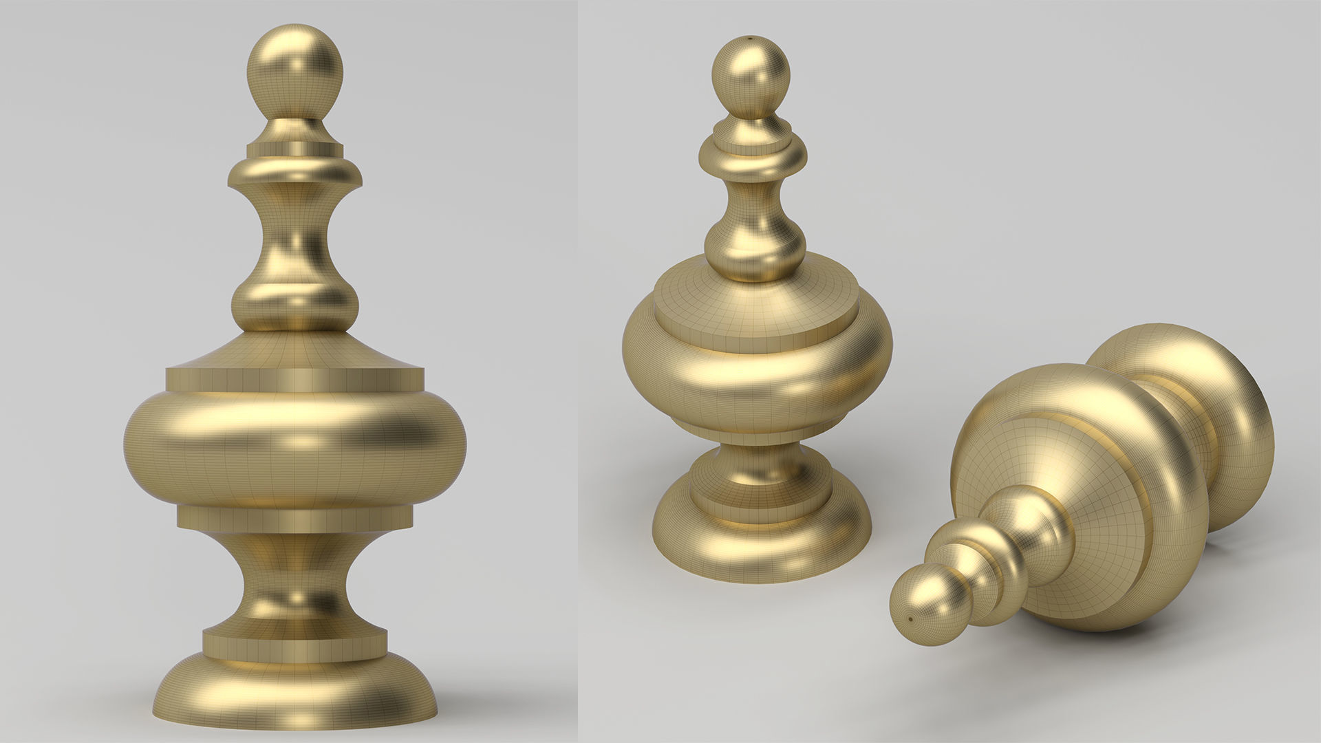 Elegant Finial 3D model_1
