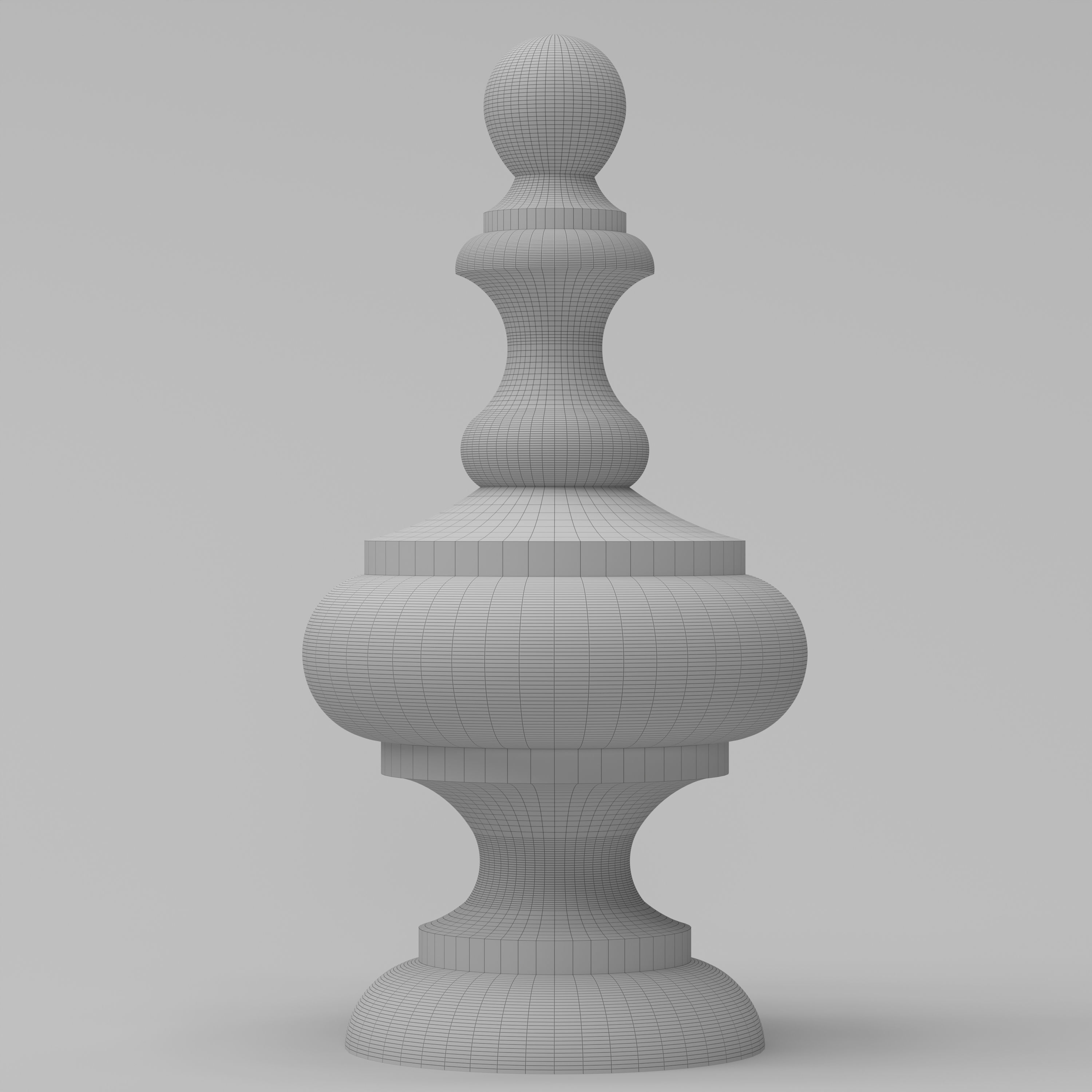 Elegant Finial 3D model_5