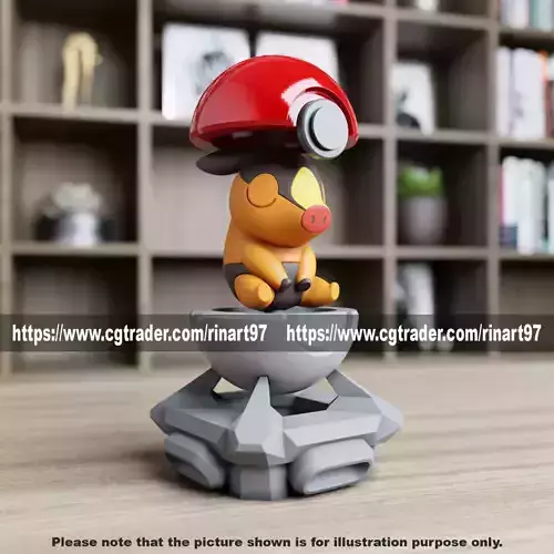 Tepig in the pokeball from Pokemon