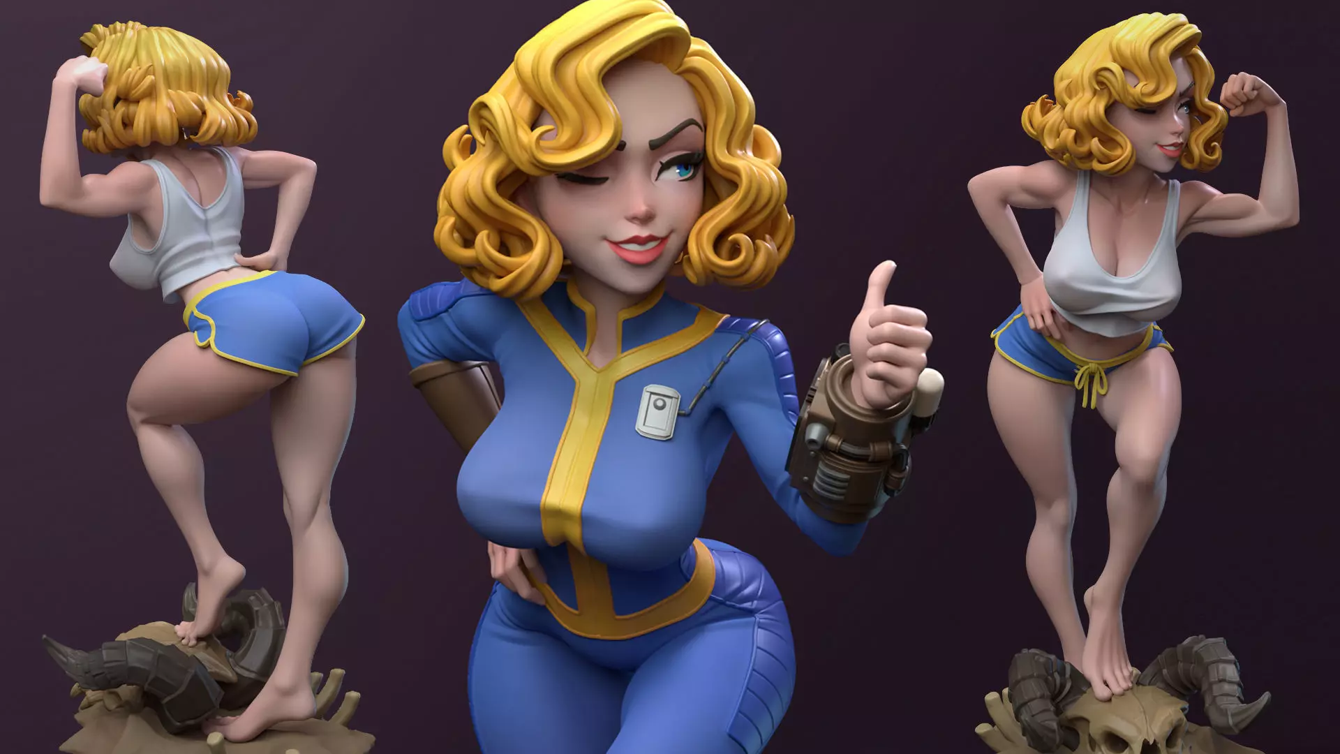 Vault Girl Multi Version STL SFW NSFW 3D print model