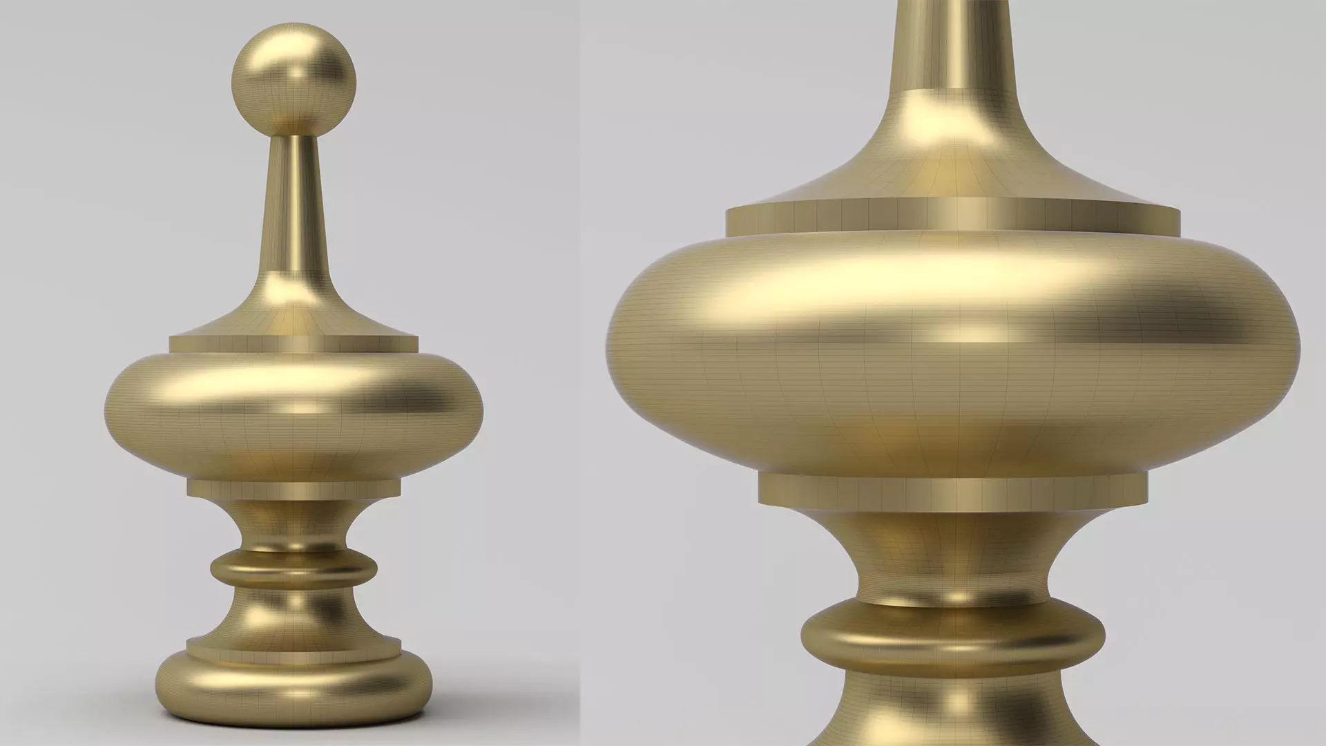Elegant Finial 3D model_0