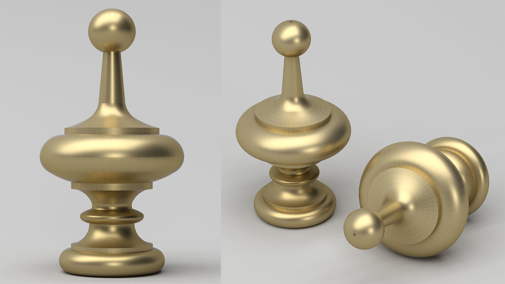 Elegant Finial 3D model_1