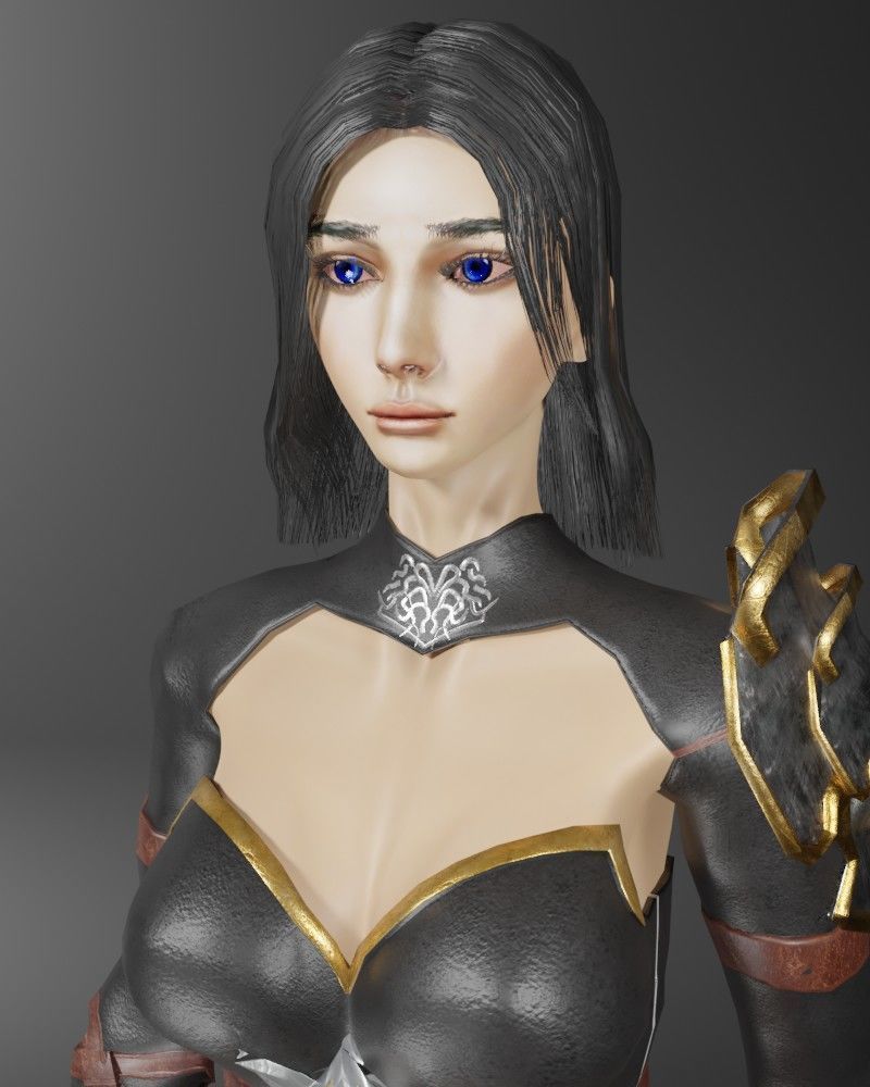 Ninja Assassin Female Character - Fantasy 3D Model Low-poly 3D model_2