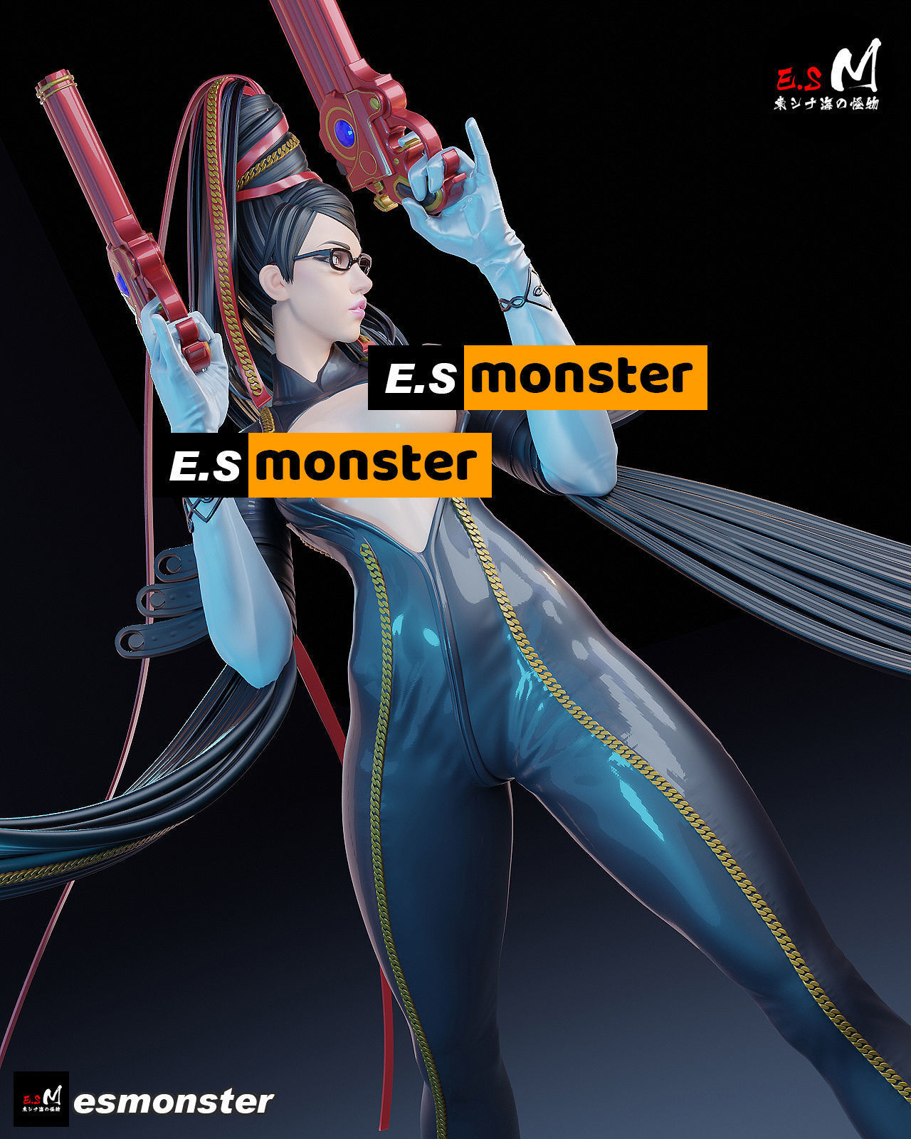 Bayonetta CHARACTER BY ESM 3D print model_25