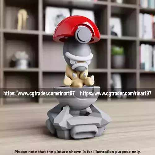 Shieldon in the pokeball from Pokemon
