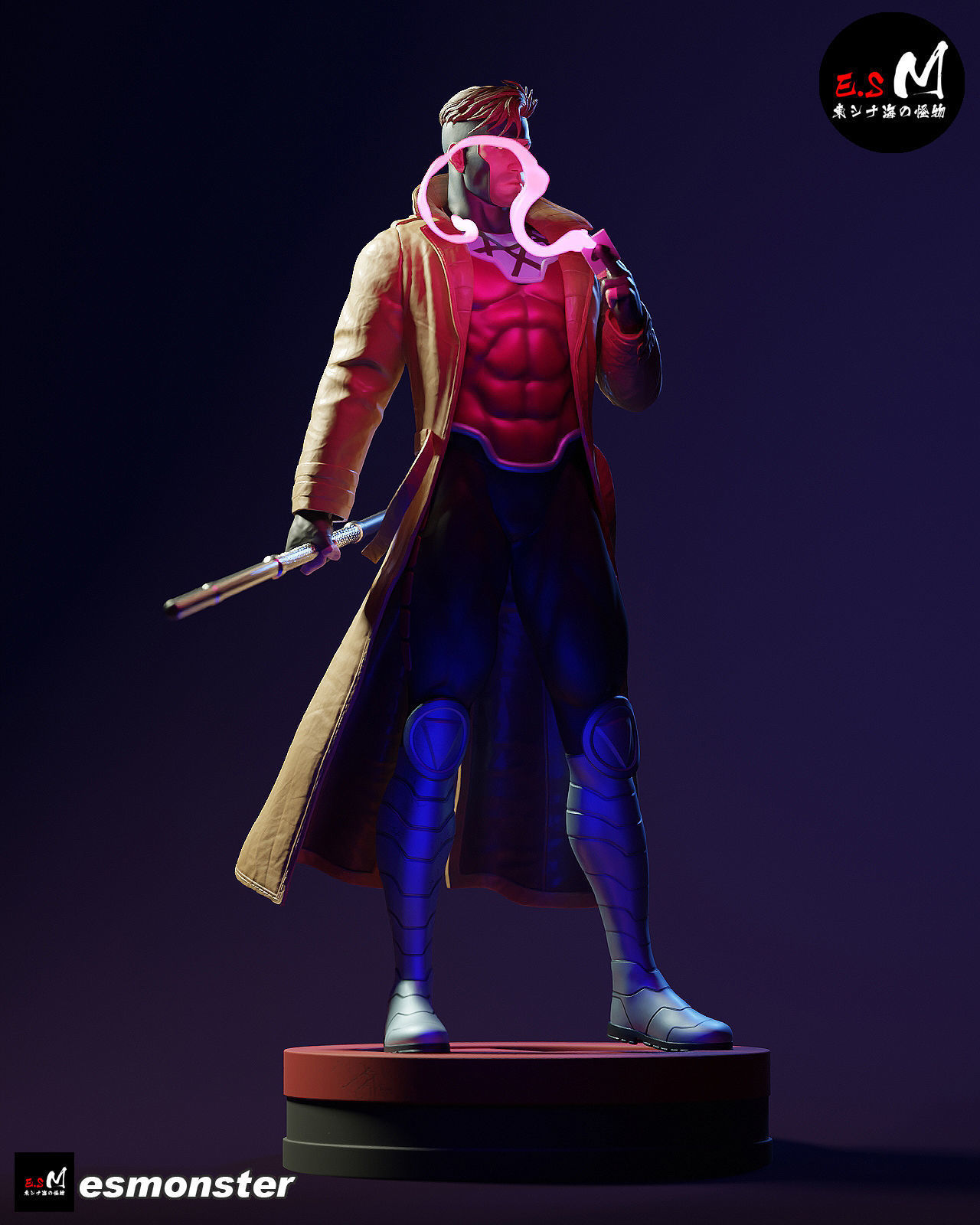 Gambit CHARACTER BY ESM 3D print model_3