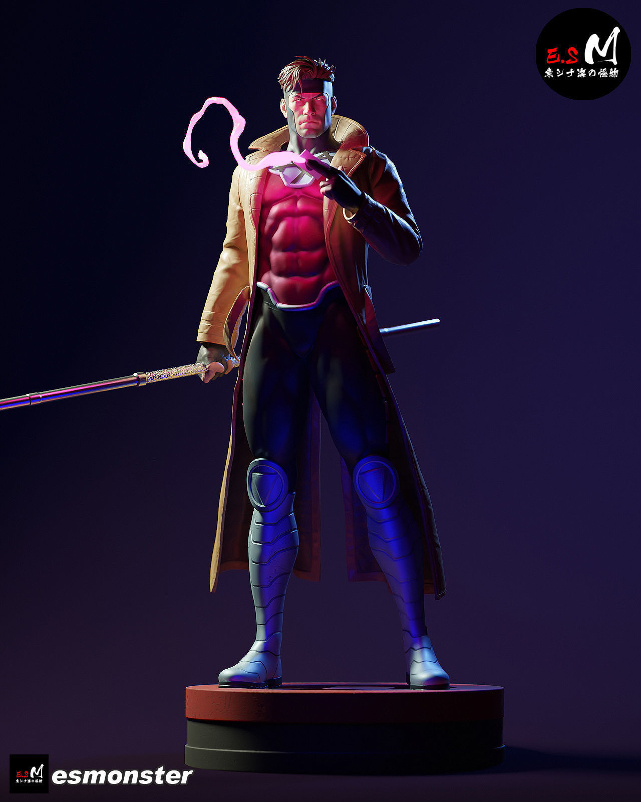 Gambit CHARACTER BY ESM 3D print model_1