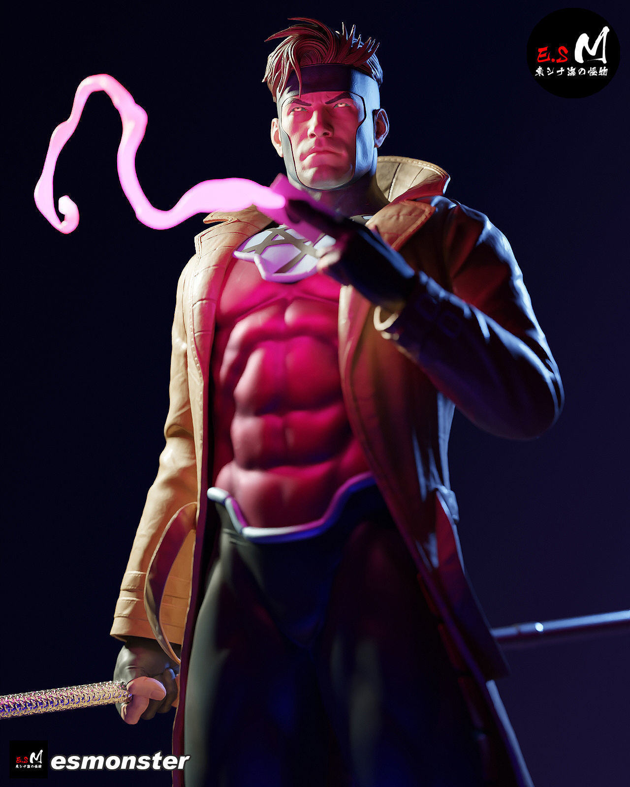 Gambit CHARACTER BY ESM 3D print model_7