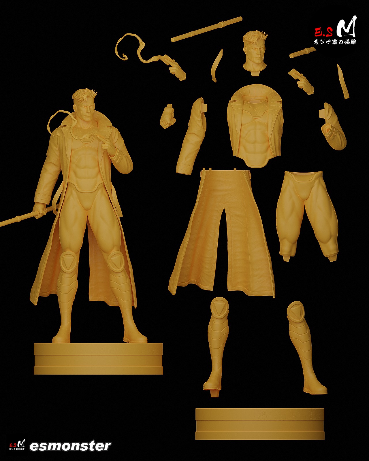 Gambit CHARACTER BY ESM 3D print model_17