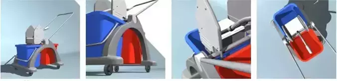 Flor bucket mop 3D model